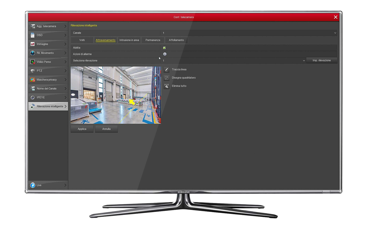 Controllo da monitor con mouse